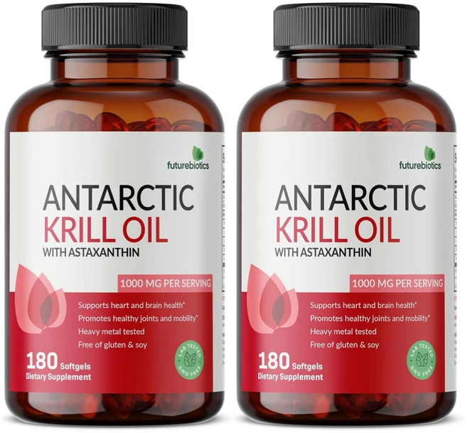 남극 크릴오일 아스타잔틴 함유 퓨처바이오틱스 1 000mg 소프트젤, 2개, 180정 - 쿠팡