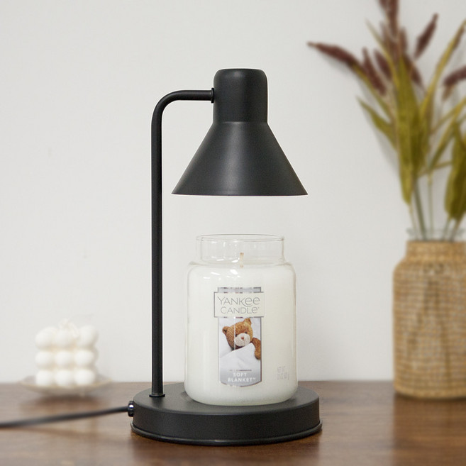 더스윗 모노 타이머 캔들워머 + 양키캔들 라지자 레몬라벤더 623g, 소프트블랭킷