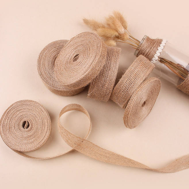 마끈 선물 포장 꽃다발 황마 리본끈 리본 마, 2개, 10m, 0.6cm