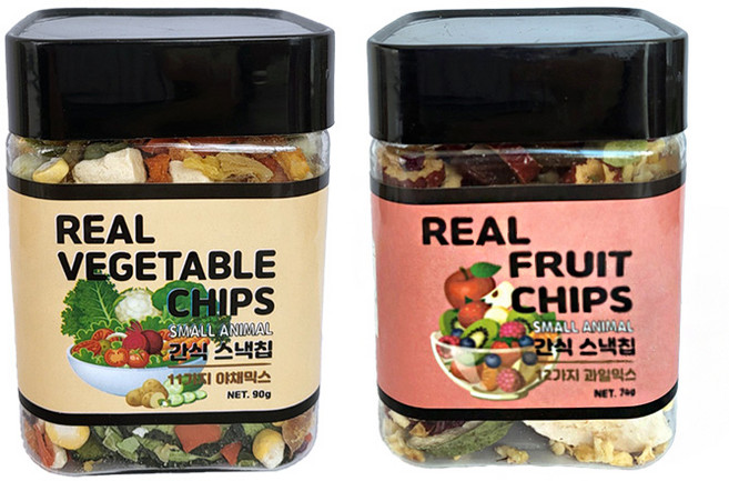 그로비타 소동물 간식 세트 : 11가지 야채 + 12가지 과일, 74g, 1개