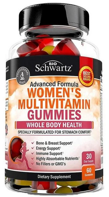 바이오슈왈츠 여성 멀티비타민 홀바디헬스 구미 BioSchwartz Women's Multivitamin Gummies, 1개 - 쿠팡