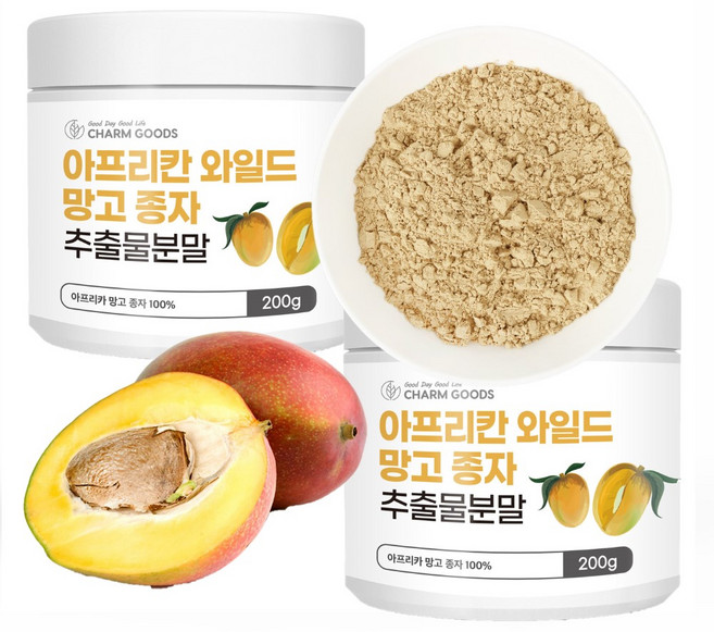 와일드망고 종자 씨앗 추출물 분말 가루 대용량, 200g, 1개