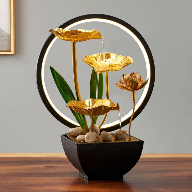 앤트앤비 미니 분수대 인테리어 실내 미니폭포 가정용 펌프 가습기, 6087