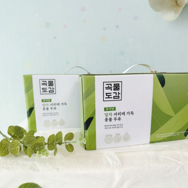 곡물도감 말차 서리태 가득 콩물두유, 180ml, 15개