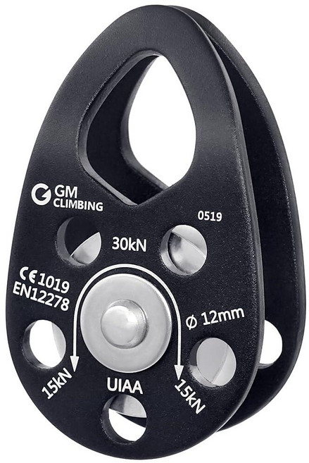 GM CLIMBING Swing Cheek 마이크로 풀리 30kN 자체 윤활 부싱 CE UIAA 인증 블랙 원 유닛, 1 Bushing | Black-One Unit, 1개, 부싱 | 블랙-원 유닛