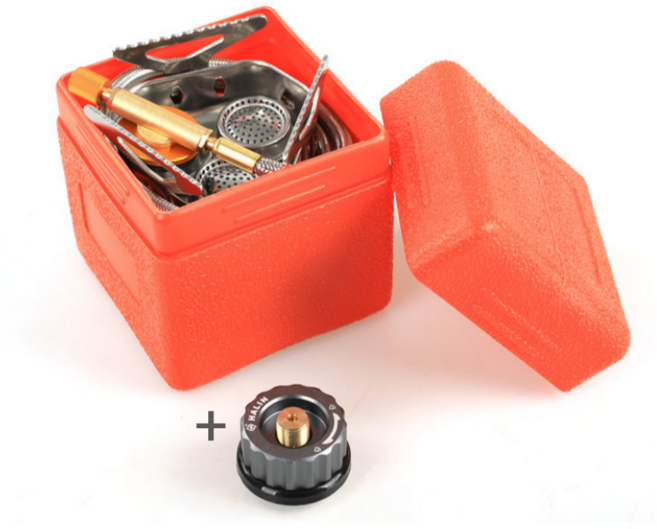 GOYES 휴대용캠핑버너 3구가스버너+병구 어댑터 한벌, 전환헤드, 3구가스버너, 1개