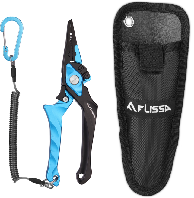 FLISSA 7.5인치 낚시 펜치 멀티 피싱 플라이어, 1개, 혼색