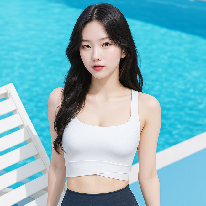 바닐라마카롱 래쉬가드 이너 브라탑 여성 크롭 나시 브라 빅사이즈 여름 요가 운동복 수영복 여름용 운동 스포츠 러닝