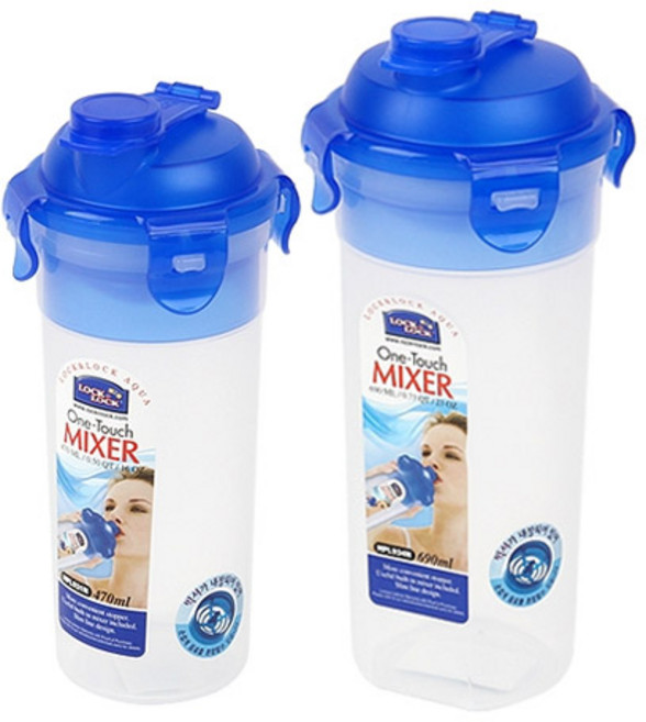락앤락 쉐이커 단백질 미숫가루 쉐이크통 믹서 물통 470ml+690ml, 1160ml, 2개, 혼합