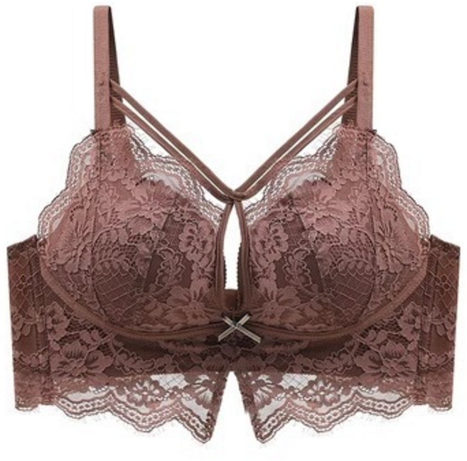 【品研所】 微性感純欲蕾絲内衣 加厚聚攏調整型無鋼圈胸罩 整套內衣褲 38B