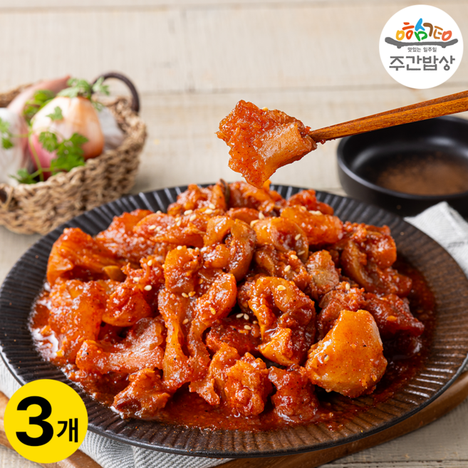 주간밥상 매콤 콜라겐 순살 우족찜(냉동) 200g 3팩, 500g