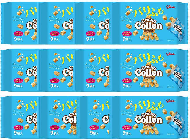 에자키글리코 크림콜론 큰봉지 앗사리밀크 9봉입 x 12개