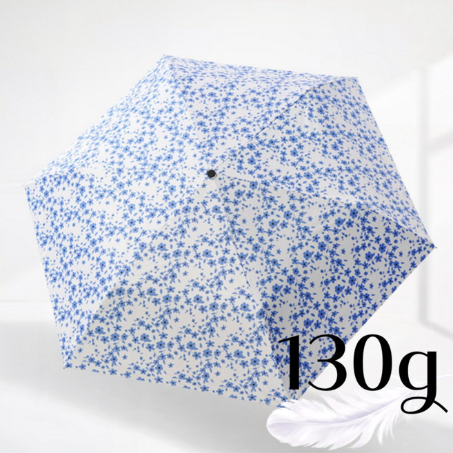 obp 130g 초경량 일본식 꽃무늬 UV 자외선차단 암막 양산 우양산