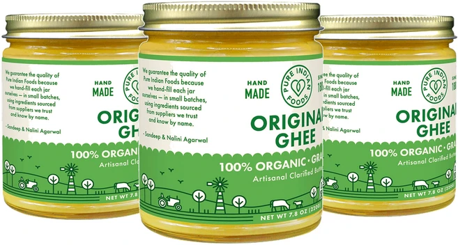 퓨어인디안푸즈 오리지널 기 그래스페드, 220g, 3개 - 쿠팡