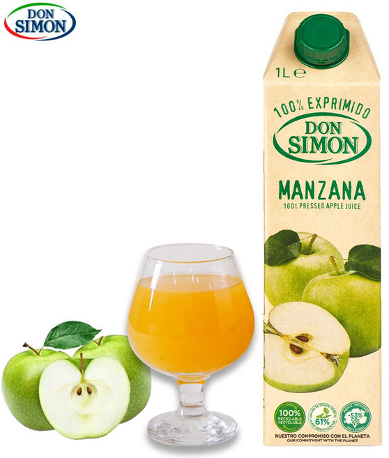 [돈시몬] 착즙 과일 주스 사과 1L, 1개