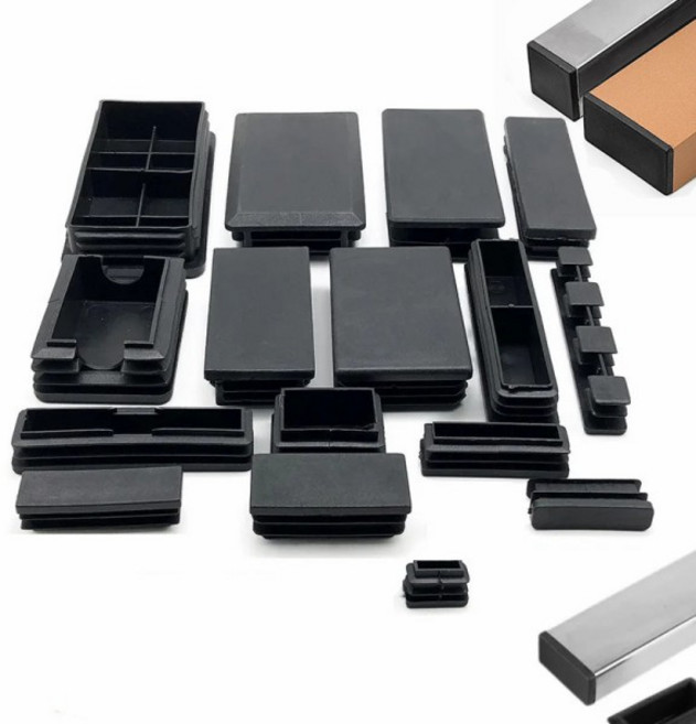 4PCS 플라스틱 파이프 내부 사각형 강철 테이블 가구 플러그 마개 의자 다리 엔드 먼지 사다리 보호대 튜브 캡 커버 블랭킹, [00] 45x45mm