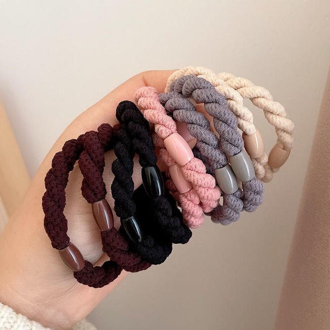 꼬임 고탄력 25P 헤어끈 여성 포니테일 데일리 머리삔 FS101