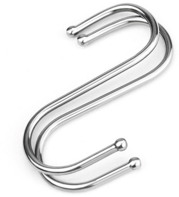 不銹鋼S勾 S型掛勾 免釘410不鏽鋼橫桿衣帽掛鉤, 1個, 【A】2.5吋, 如圖【A】2.5吋