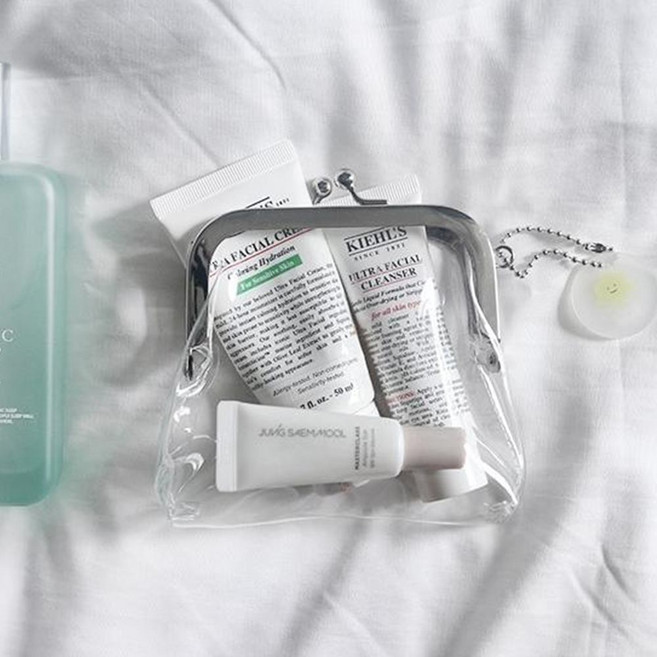 최화정 투명지갑 키링 비닐 여행 파우치 립스틱 화장품 보관