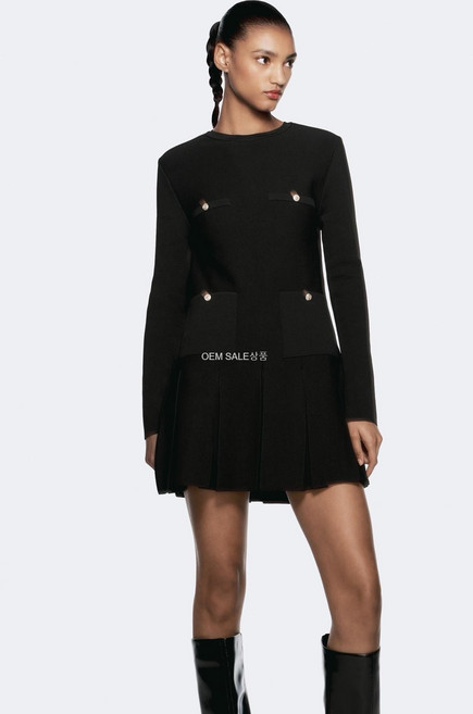 자라 OEM SALE 플리츠 니트 원피스 3859126 3859/126