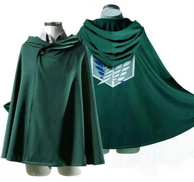 할로윈 의상 진격의거인 코스프레 조사병단 망토 진격풍 리바이 코스튬 파티 JS053
