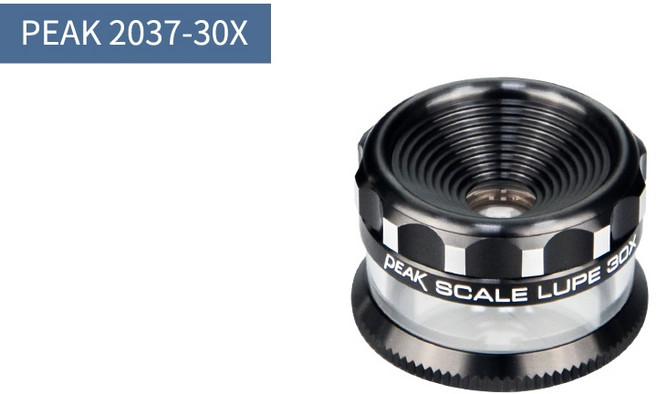 스케일 루페 20배 30배 일본 돋보기 고배율 눈금 확대경 조명 휴대용, 1개, 2037-30X