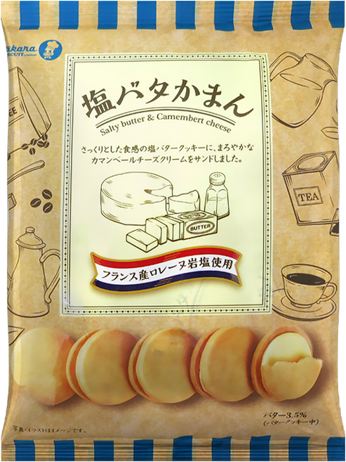 TAKARA 타카라 솔티버터&까망베르치즈 쿠키 130g / 일본, 3개, 96g