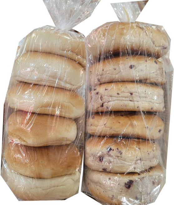 코스트코 워터보일드 베이글 12개입 크렌베리블루베리베이글 + 플레인 베이글, 2개, 708g