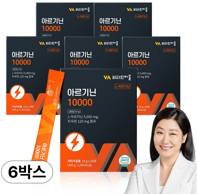 비타민마을 아르기닌 10000 30p, 300g, 6개