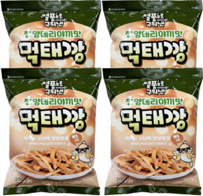열풍으로 구워낸 청양데리야끼맛 먹태깡, 4개, 200g