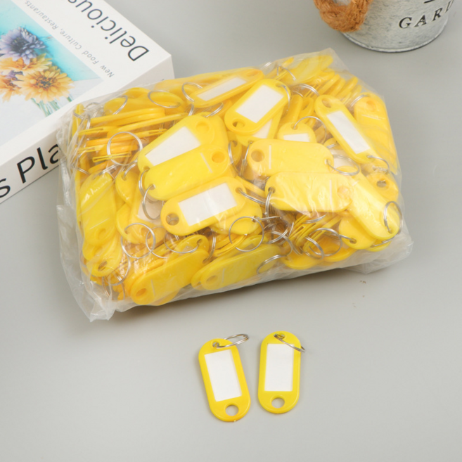 BOGUSAGU 칼라 열쇠고리 네임택 20P BSN-001, 옐로우, 20개, 1세트