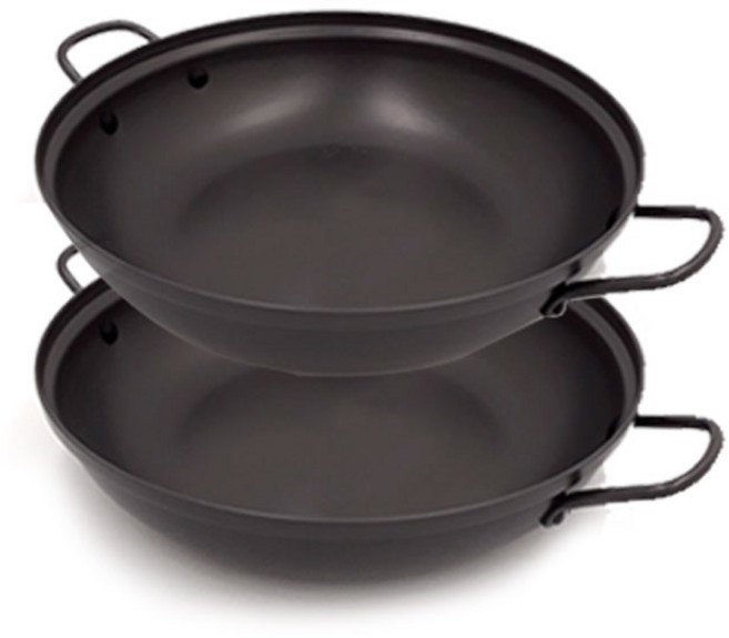 일리 경질 업소용 찌개 조림 전골 냄비, 2개, 블랙, 26cm