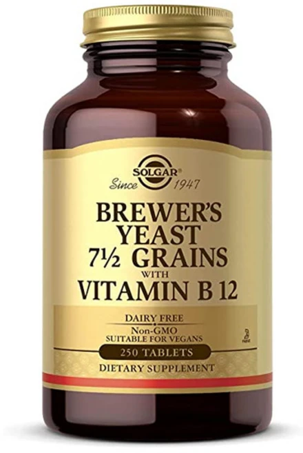 Solgar 솔가 맥주 효모 7 1/2 곡물과 비타민 B12 250 타블렛, 250정, 1개 - 쿠팡