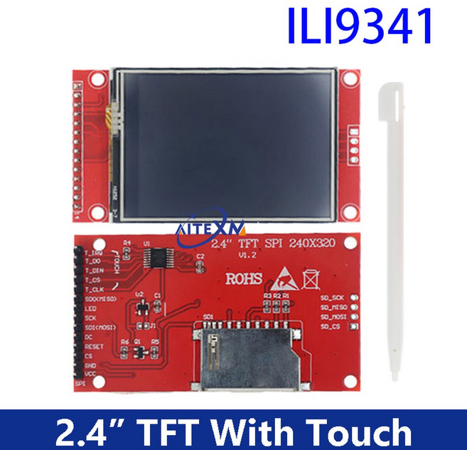 터치 패널 인치 SPI TFT LCD 드라이버 디스플레이 모듈 240X320 포함 포트 터치 ST7789 ILI9341 직렬, 2.4 ILI9341