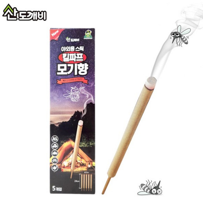 더크린 스틱모기향 5개입 캠핑모기향, 35g, 1개