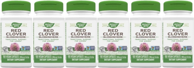 멀티구성Natures Way 붉은 토끼풀 레드 클로버 꽃 허브 800 mg veggie capsules, 100정, 6개 - 쿠팡
