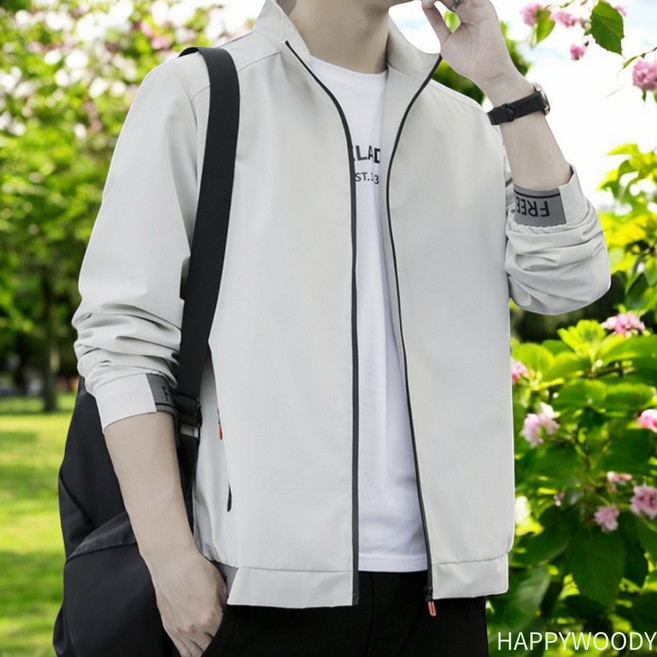 해피우디 경량 방수 스포츠 자켓 - 간절기 트랙 자켓 등산 아우터 캐주얼 잠바