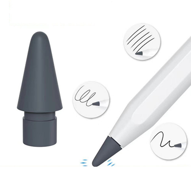애플펜슬 호환 교체형 펜촉 종이질감, 3개, 그레이
