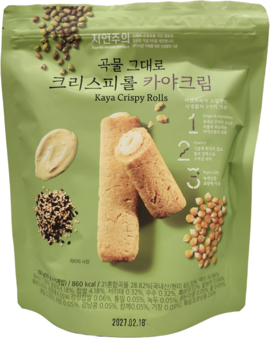 자연주의 곡물 그대로 크리스피롤 카야크림, 150g, 1개