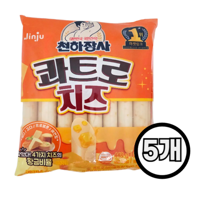 천하장사 콰트로치즈 소시지, 448g, 5개