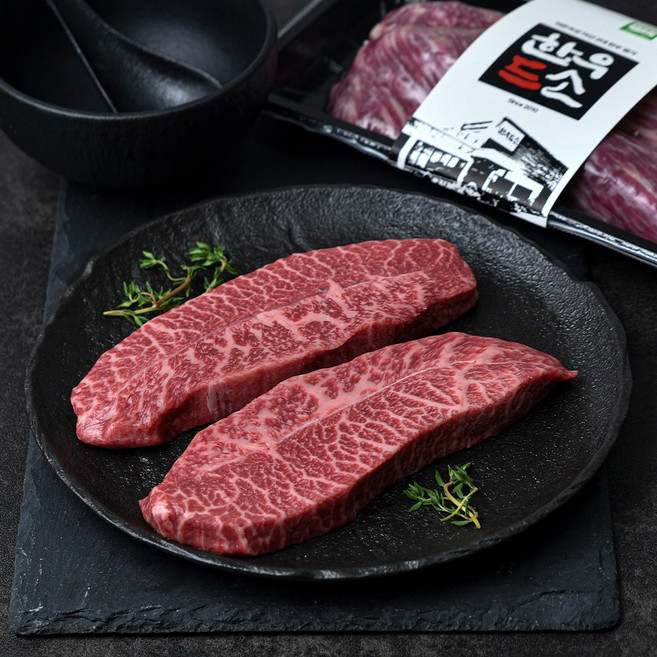 [한우드소] 국내산 친환경 아산 한우 명가 1++부채살 200g, 1개