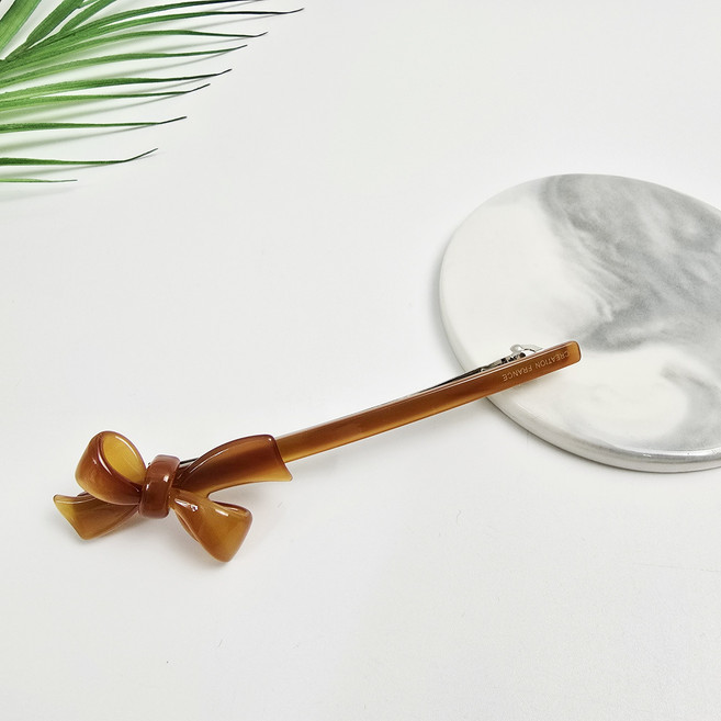 시크몽 프랑스핀 초미니 더블 리본 11cm 슬림 빼빼로 자동핀