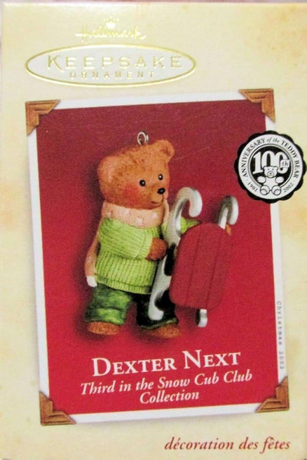 [5] Hallmark Keepsake Ornament 덱스터 Next 3rd in Snow Cub Club 시리즈 2002