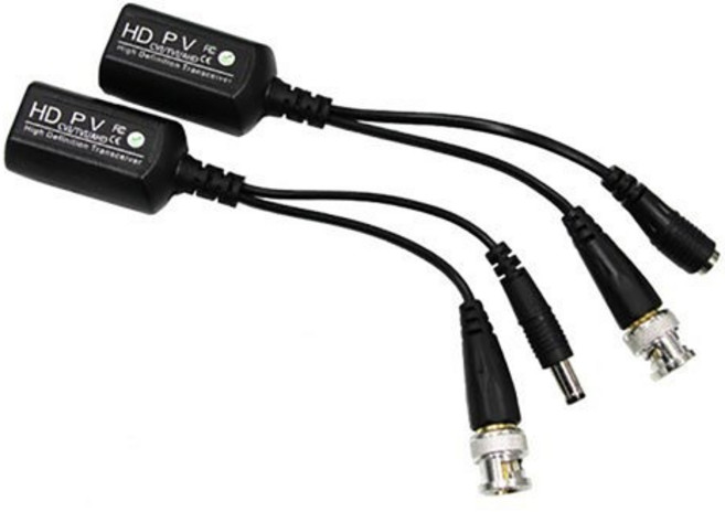 [중소사] PV-215HD /AHD+TVI+CVI 250m UTP 송수신기/전원+영상 발룬, 단품, 1개