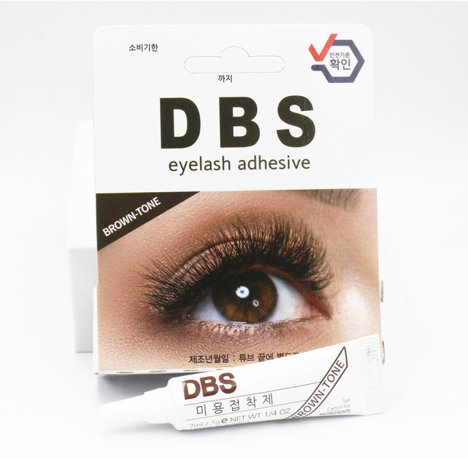 DBS 속눈썹 접착제7ml='속눈썹 접착제' 7ml 제조원 (주)듀오뷰티 속눈썹풀 7ml : 케이스 영문표기, 1개, 속눈썹 접착제 브라운톤 7ml