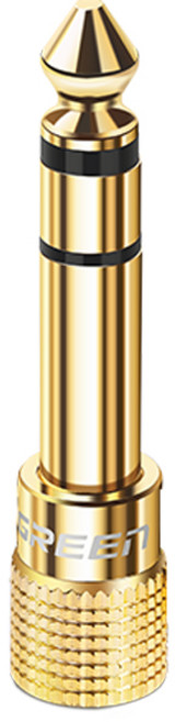 Ugreen 5.5M/3.5F 스테레오 젠더(골드메탈)/U-20503/금도금 커넥터/3.5mm 스테레오 케이블을 연결하여 5.5mm(6.35) 스테레오 단자로 변환 사용, 1개