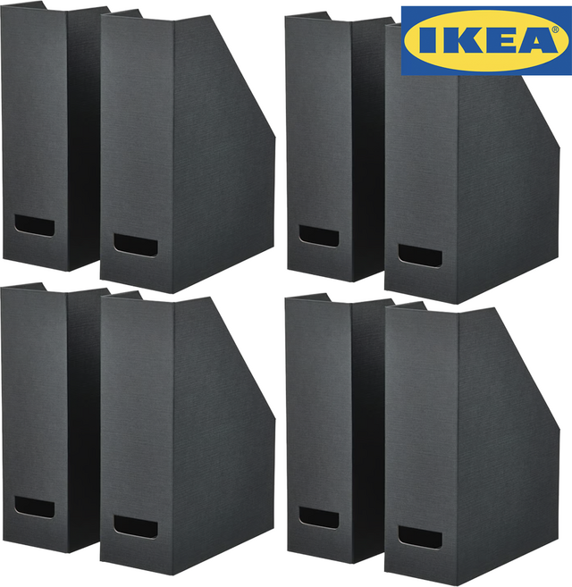 이케아 A4 서류 종이 파일꽂이 셰나 블랙 2개입, 4세트