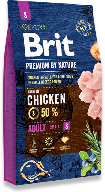 브릿 프리미엄 독 강아지 사료 스몰바이트 소형견 어덜트 성견 몰티즈 치와와 포레마리언 페키니즈 푸틀 시츄 사료, 1개, 3kg, 닭