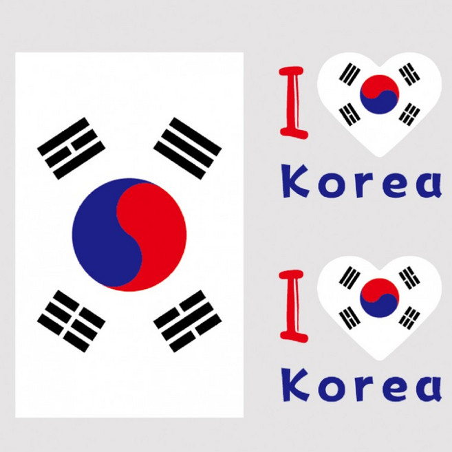 [GS마켓] 응원 타투스티커 축구 국가대표 페이스 바디스티커 페스티벌 스포츠 경기 응원용, 1개, 컬러 10장셋트(각 1장씩)