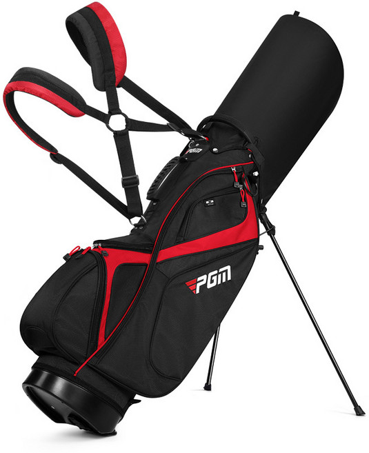 피지엠코리아 PGM 경량 14분할 골프백 스탠드백 캐디백, 블랙레드